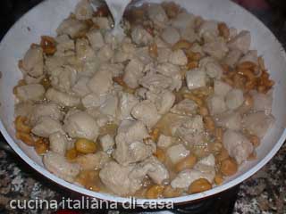 pollo con gli anacardi: cottura