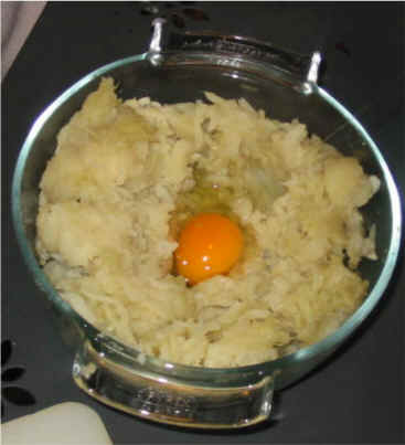 tuorlo d'uovo si patate